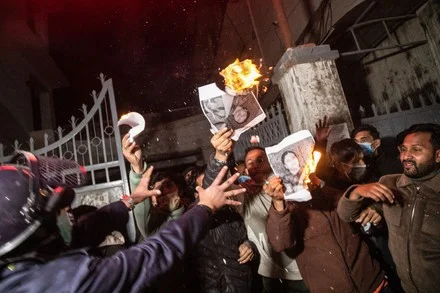 Nepal Parliament Burning