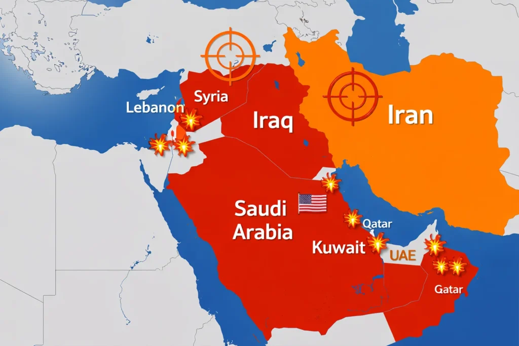 Countries Hit in Iran Israel Conflict